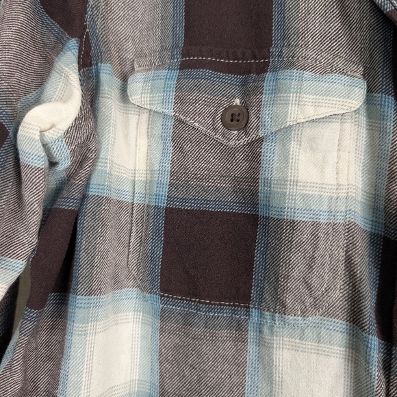 Filson Womens Scout Plaid Flannel Buttondown Long Sleeve Shirt Top Large - Picture 3 of 7